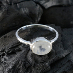 Nova Trendy White Solitaire Ring with Oval Design