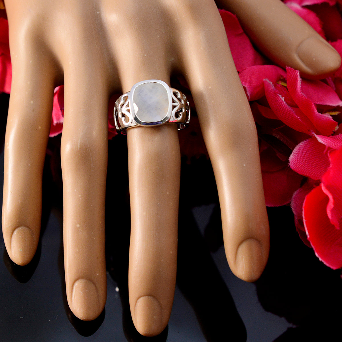 Isabel Filigree White Solitaire Ring