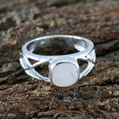 Clara White Solitaire Ring for Women Sterling Silver