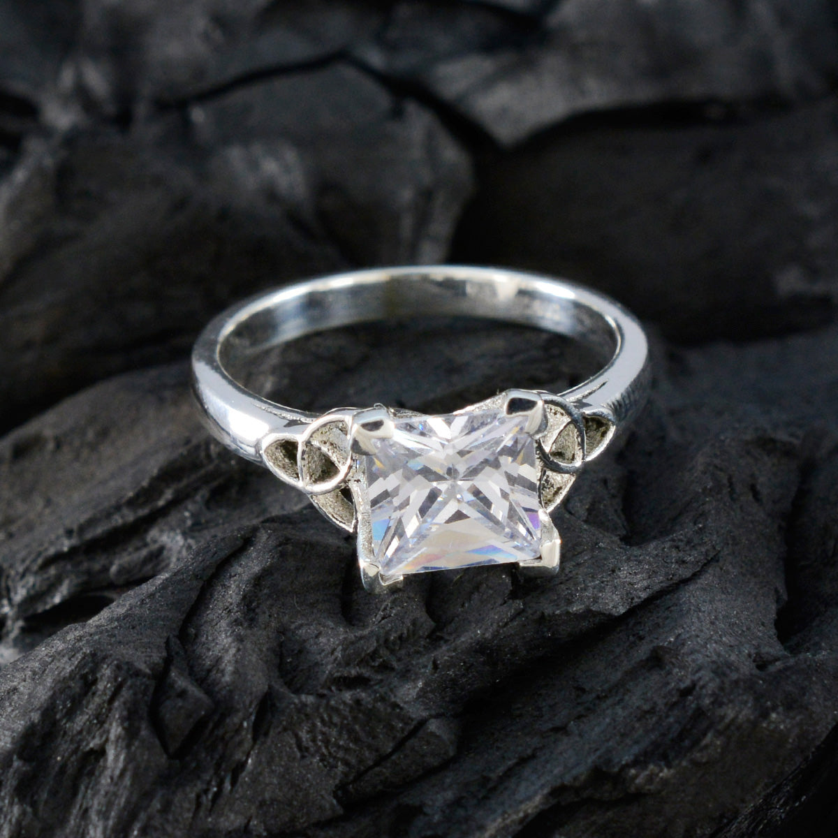 Skylar White Solitaire Ring for Women with Elegant Design