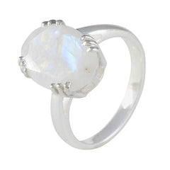 Laura White Solitaire Ring for Women Elegant Silver Band