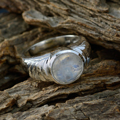 Lorena White Solitaire Ring India with Moonstone Gem