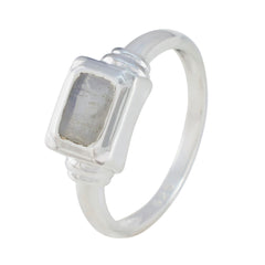 Rina White Solitaire Ring in Elegant Silver Design