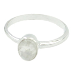 Hina White Solitaire Ring with Elegant Gemstone Design