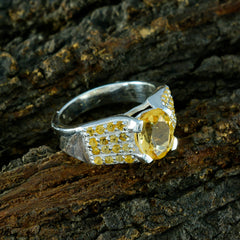 Natalia Yellow Halo Ring for Women with Gemstone
