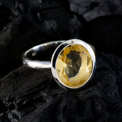 Josephine Contemporary Yellow Solitaire Ring