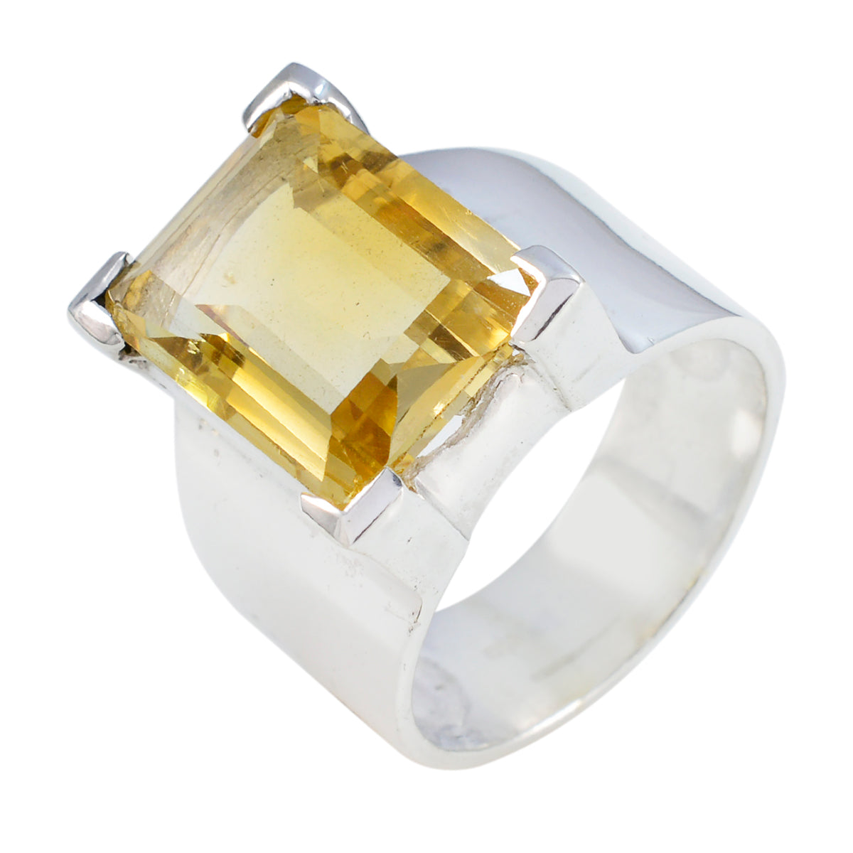 Scarlett Vintage Yellow Solitaire Ring Citrine Yellow