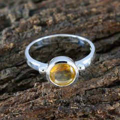 Putri Yellow Solitaire Ring India with Gemstone Accent