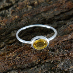 Angel Romantic Yellow Solitaire Ring