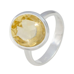 Josephine Contemporary Yellow Solitaire Ring