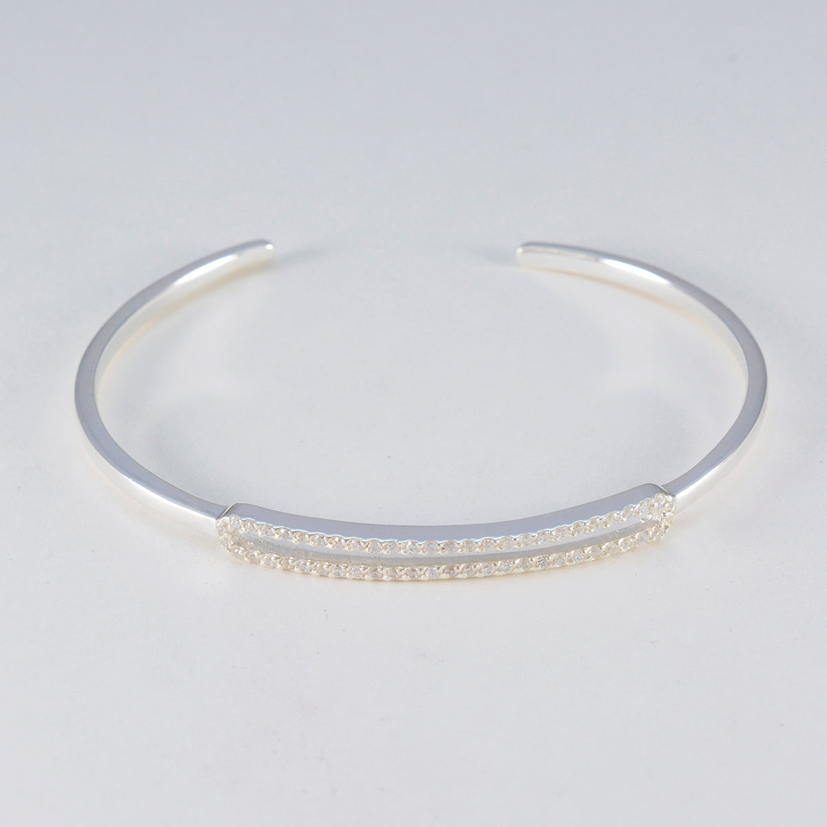 Savannah White Bangle Bracelet - Elegant Everyday Wear