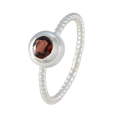Saanvi Red Solitaire Ring for Women with Twisted Band