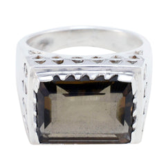 Sofia Traditional Brown Solitaire Ring smoky quartz Brown