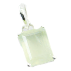 Pauline Light Green Abstract Pendant with Gemstone