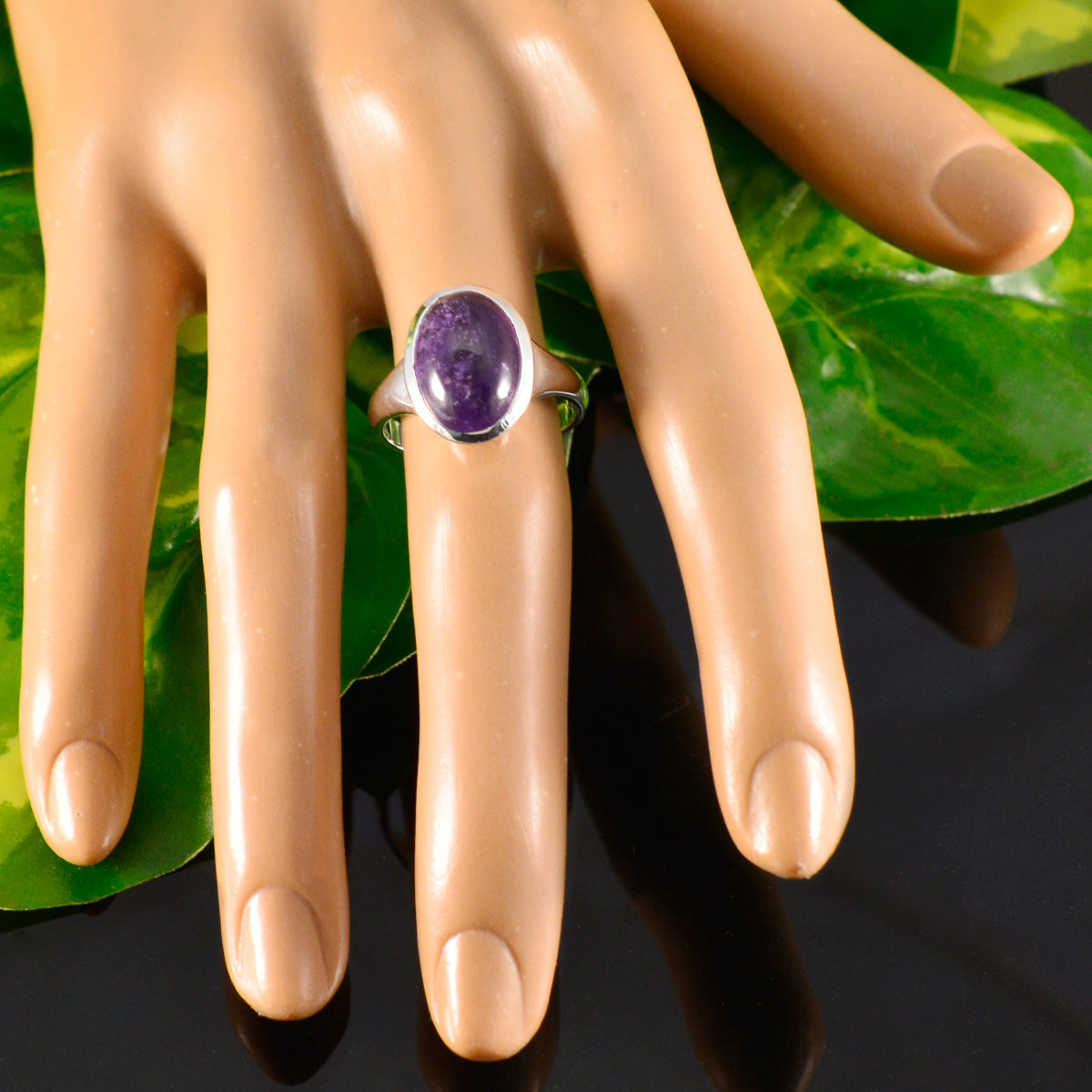 Micaela Abstract Purple Solitaire Ring