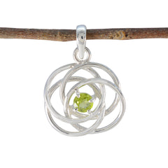 Scarlett Green Pendant Silver Gemstone Necklace Charm Peridot Green Green