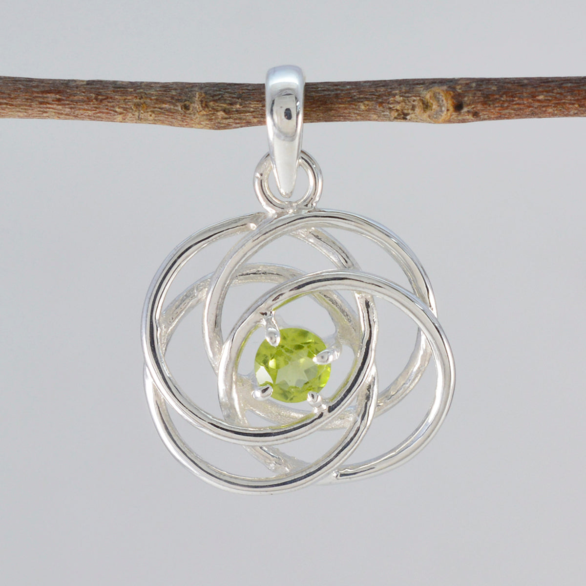 Scarlett Green Pendant Silver Gemstone Necklace Charm