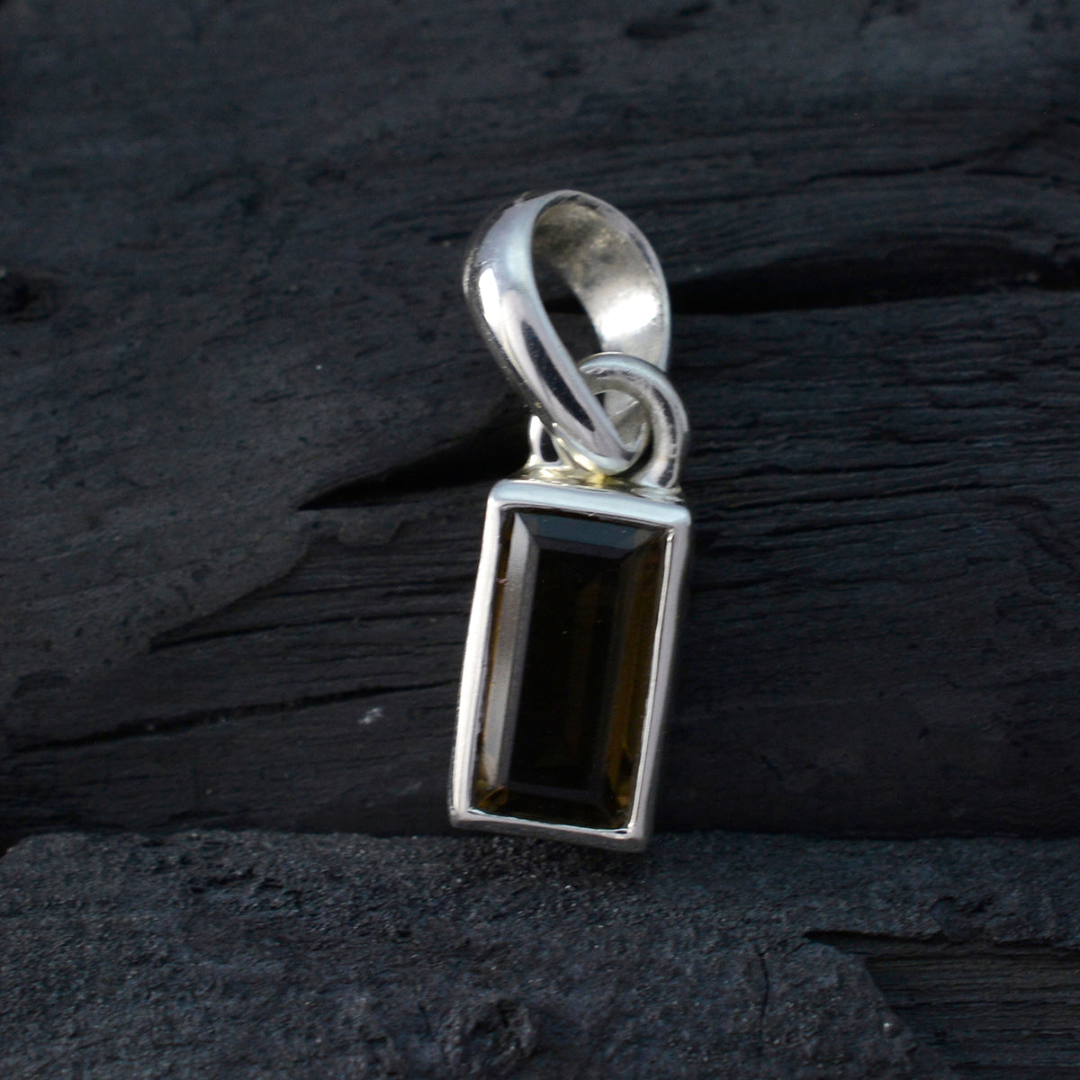 Violet Brown Gemstone Pendant in Sterling Silver
