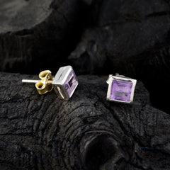 Sophia Purple Stud Earrings for Everyday Glam