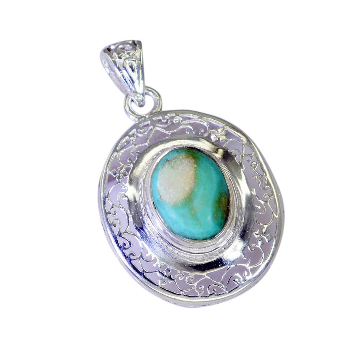 Aaliyah Statement Gemstone Jewelry Pendant Turquoise Turquoise Turquoise