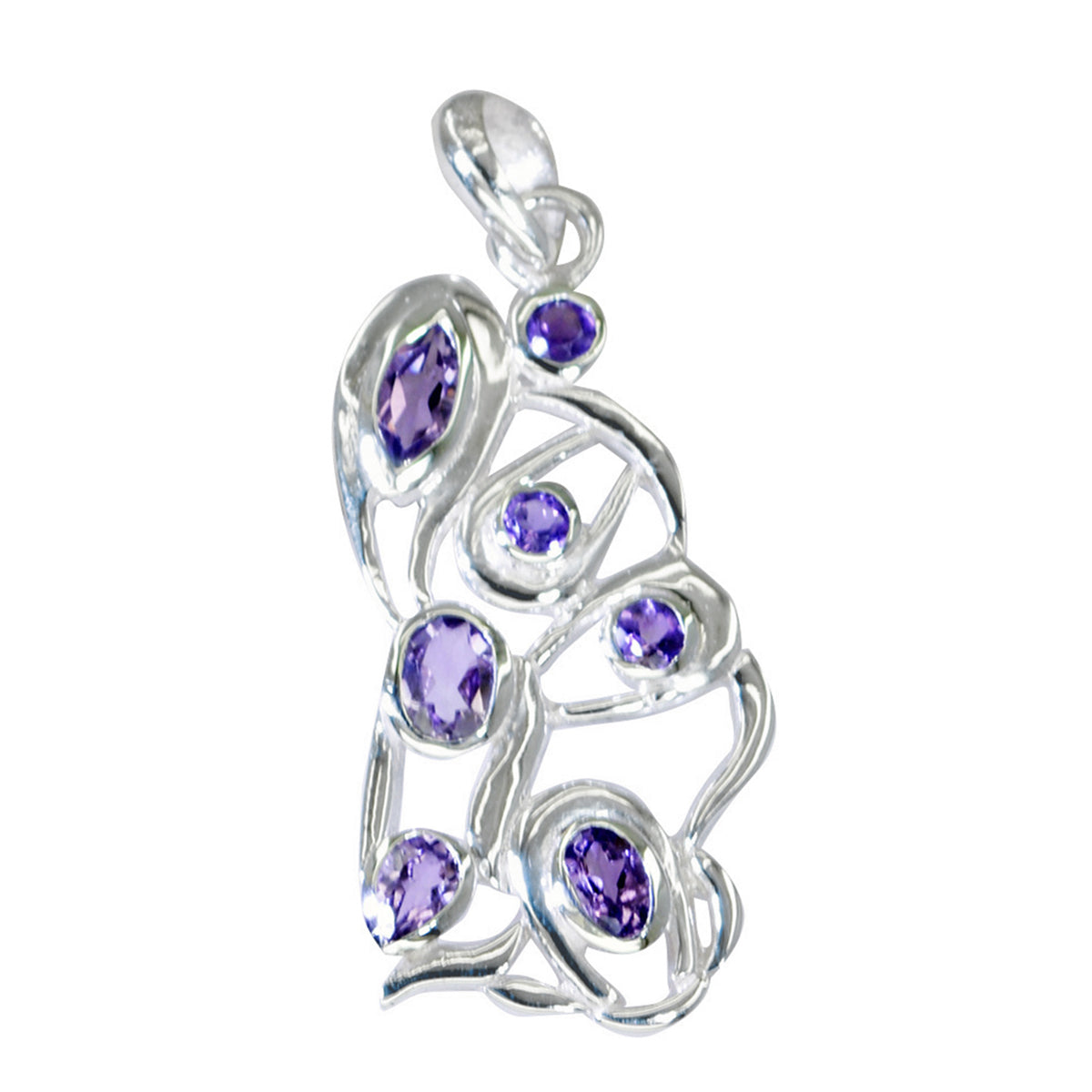 Olivia Statement Pendant for Valentine's Gift Amethyst Purple Purple