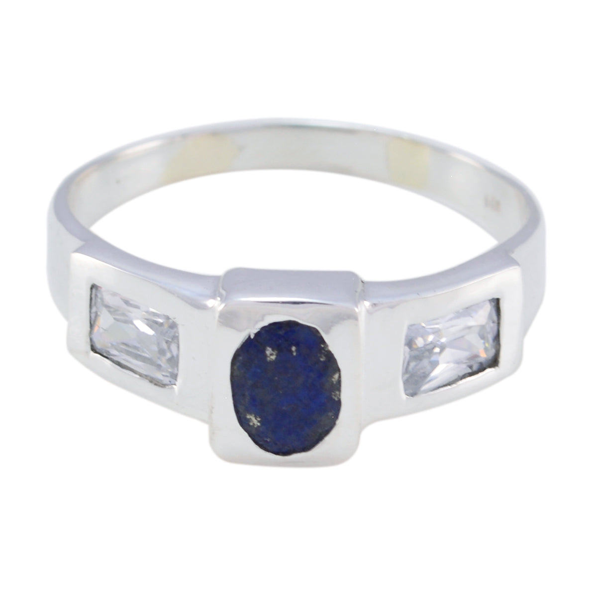 Amanda Multicolor Trilogy Gemstone Ring in Silver Multi Stone Multicolor