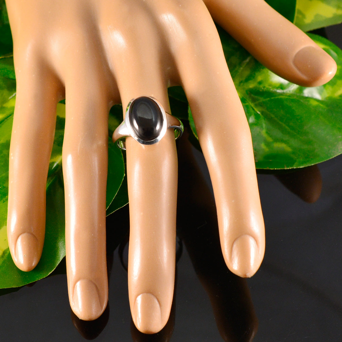 Kennedy Trendy Black Solitaire Ring