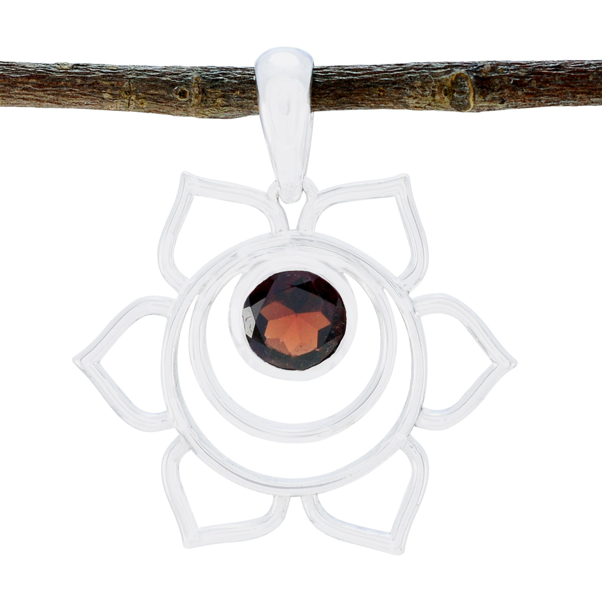 Harper Trendy Gemstone Pendant for Everyday Elegance Garnet Red Red