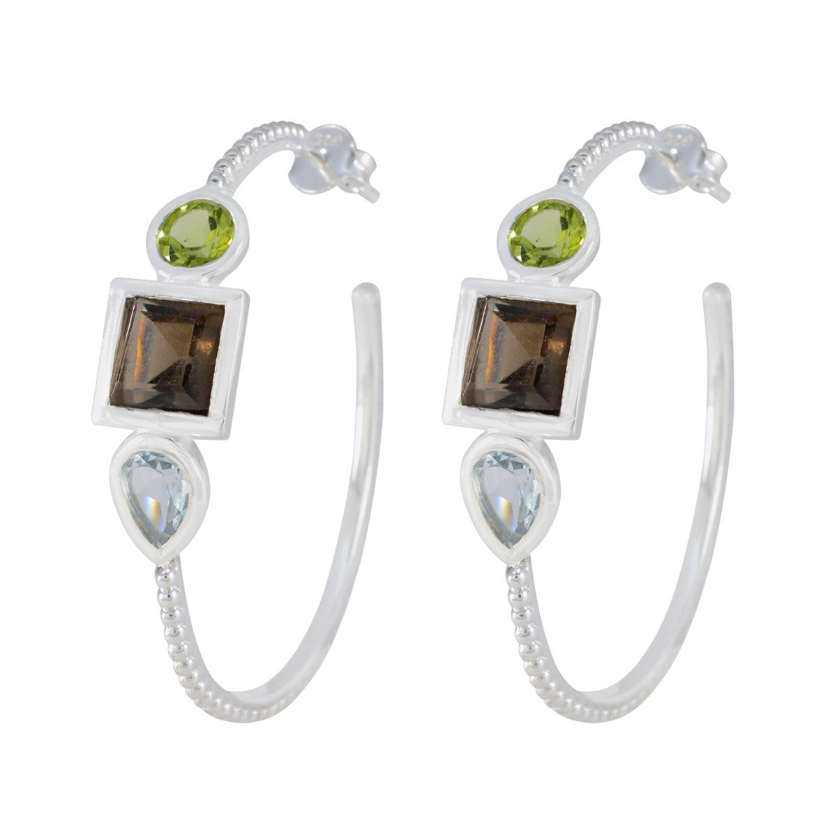Hua Trilogy Stud Earrings Multicolor for Every Occasion Multi multicolor Stud