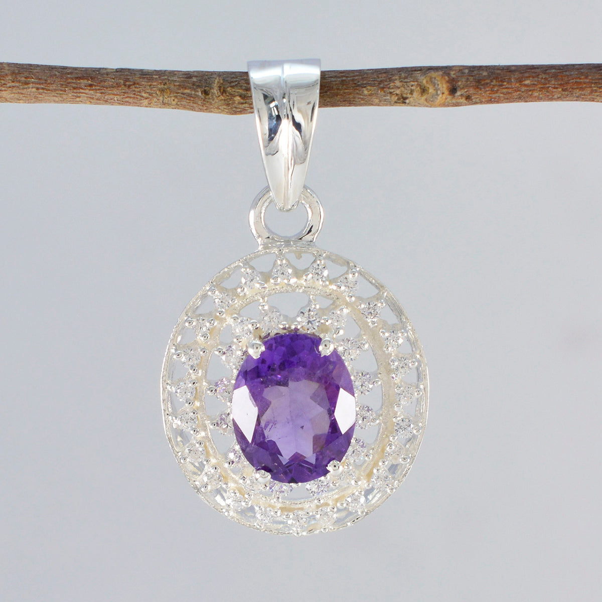 Sara Unique Fashion Necklaces: Amethyst Pendant Charm