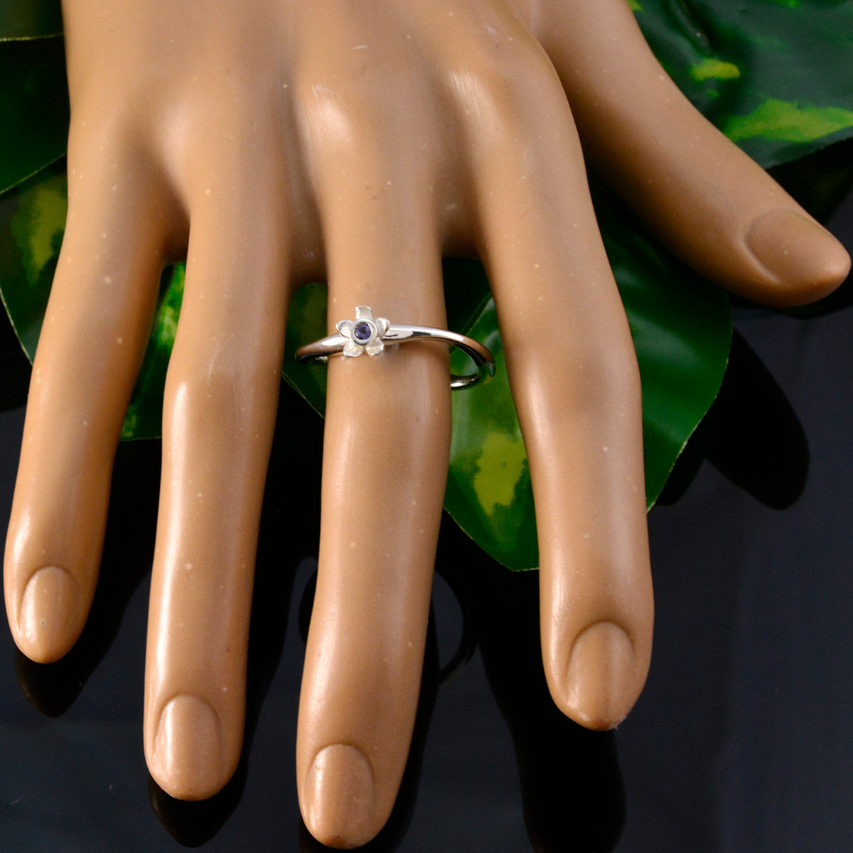 Autumn Sophisticated Blue Solitaire Ring