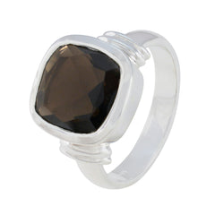 Liyana Brown Solitaire Ring in Sterling Silver