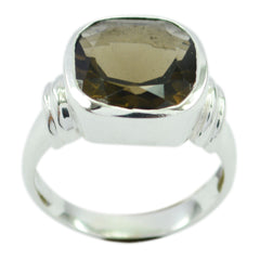Liyana Brown Solitaire Ring in Sterling Silver