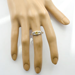 Bianca Graceful Yellow Solitaire Ring