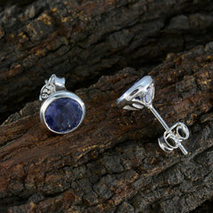 Victoria Blue Solitaire Earrings for Everyday Glam