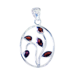 Victoria Red Pendant - Elegant Gemstone Jewelry Piece