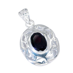 Sofía Vintage Gemstone Necklace Pendant in Silver