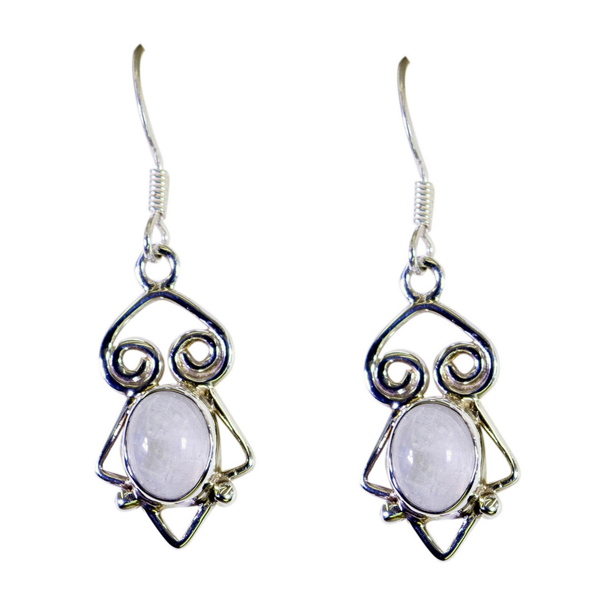 Dayana White Dangle Earrings with Elegant Design