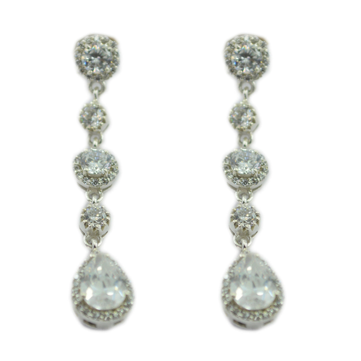Siti White Edgy Stud Earrings for Stylish Looks