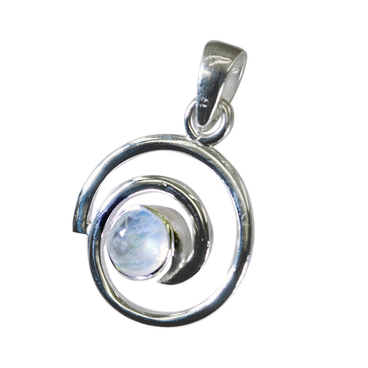Zoe White Signet Pendant Jewelry with Gemstone Accent