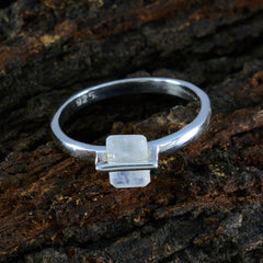Evelyn White Solitaire Ring for Women with Gemstone