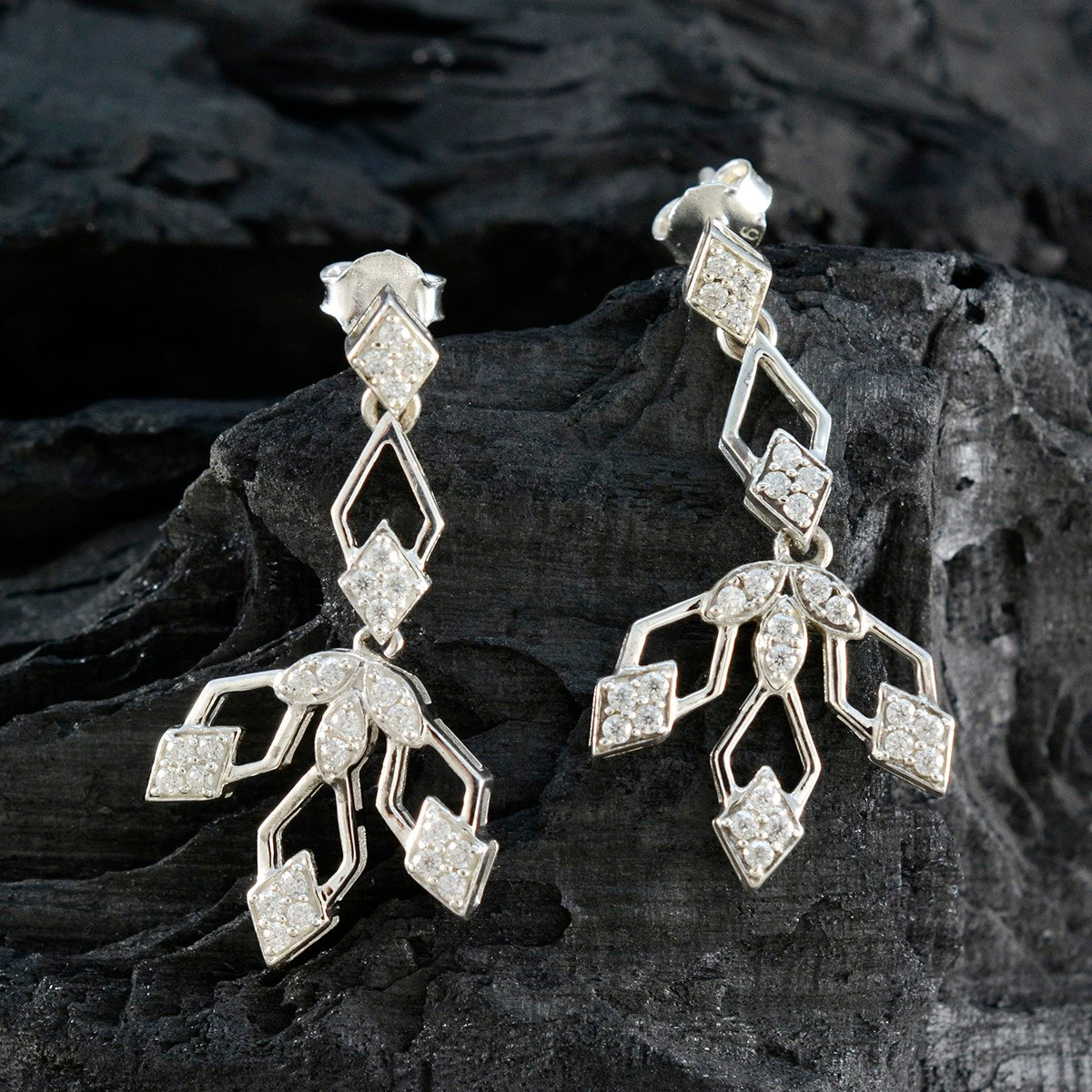 Kristine Elegant White Stud Earrings for Everyday Wear