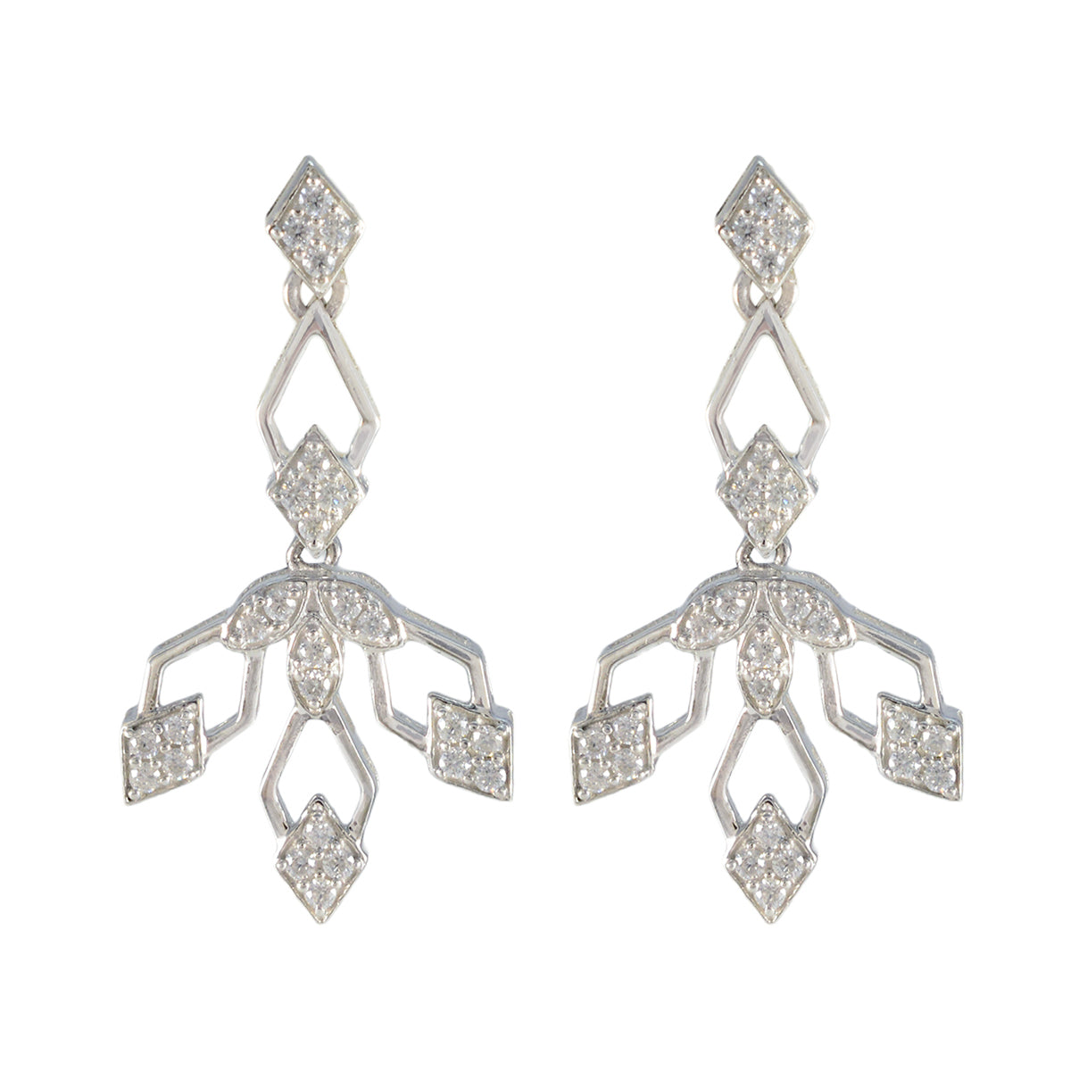 Kristine Elegant White Stud Earrings for Everyday Wear Cubic Zirconia White Stud