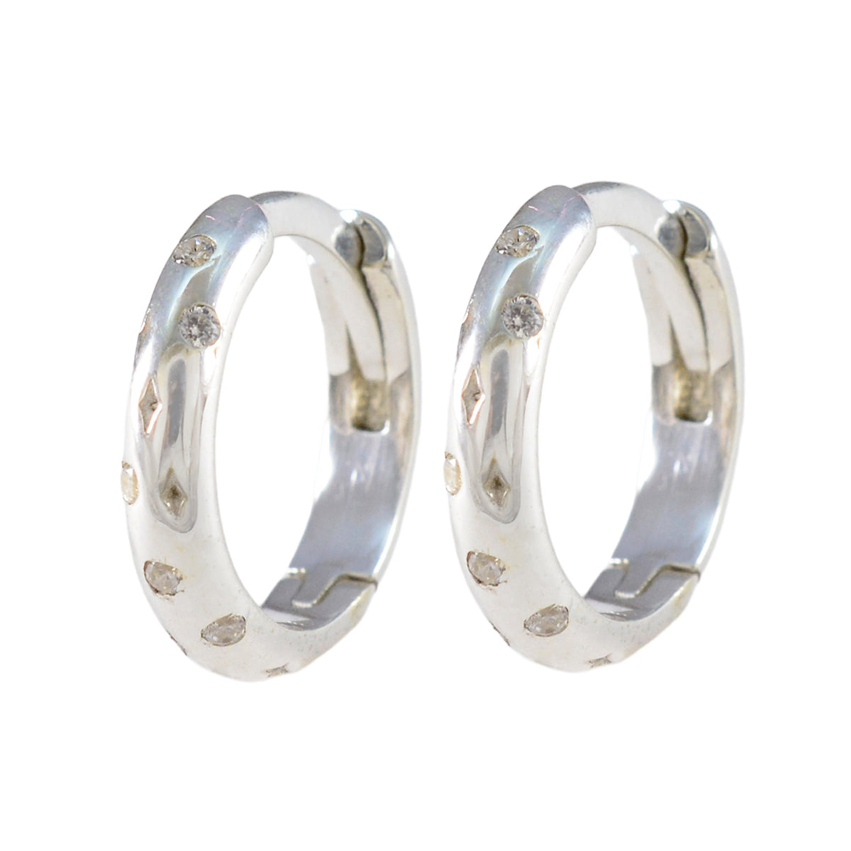 Maria White Stud Earrings - Elegant Everyday Style Cubic Zirconia White Stud