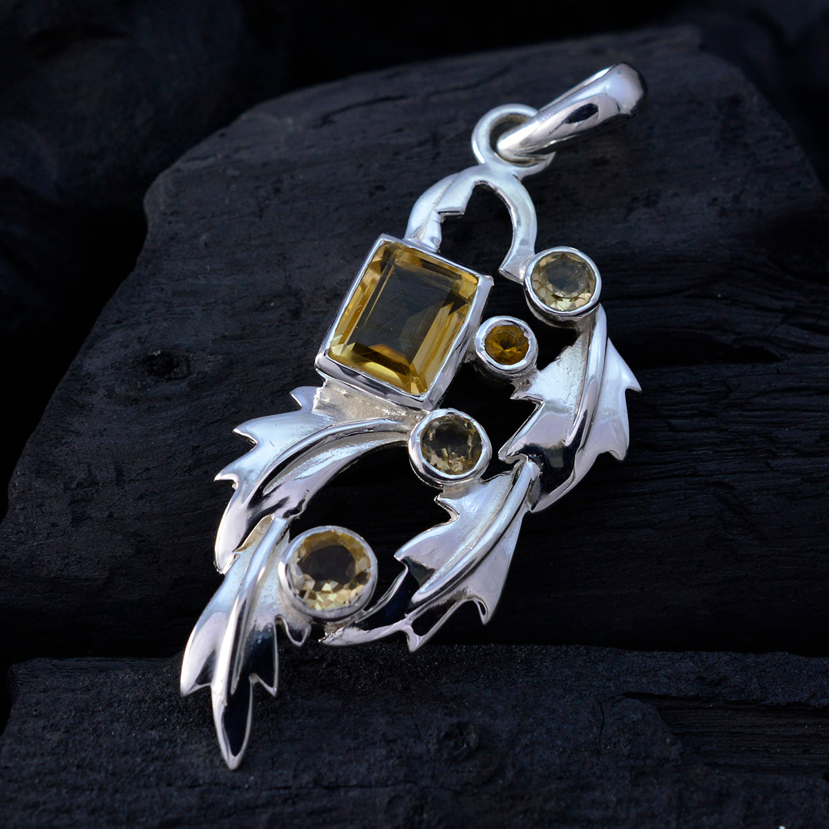 Julia Yellow Gemstone Pendant with Elegant Design