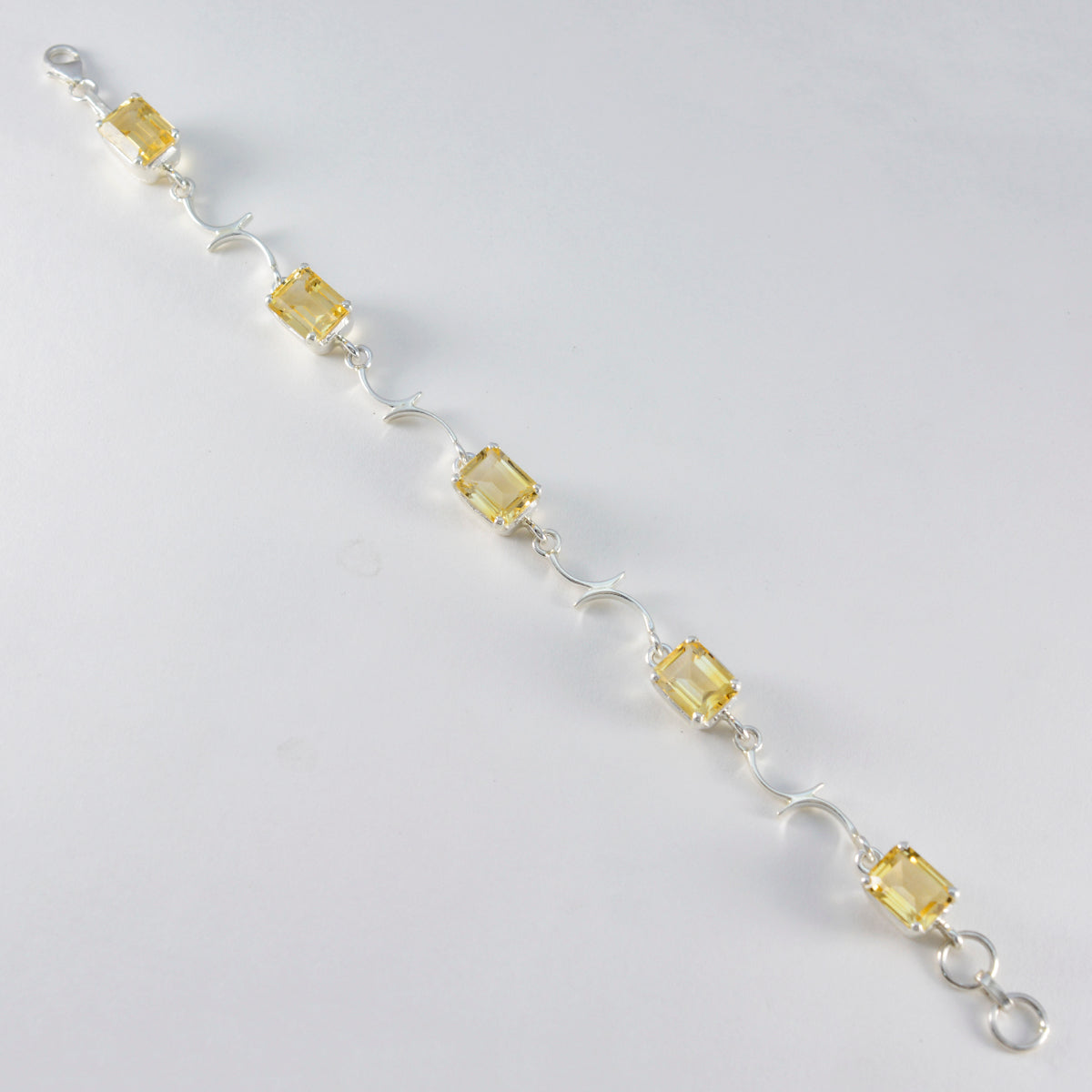 Skylar Yellow Links Bracelet with Gemstone Accents