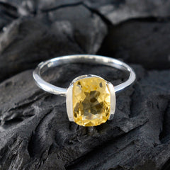 Meera Yellow Solitaire Ring for Women with Gemstone