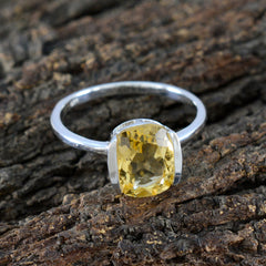 Meera Yellow Solitaire Ring for Women with Gemstone