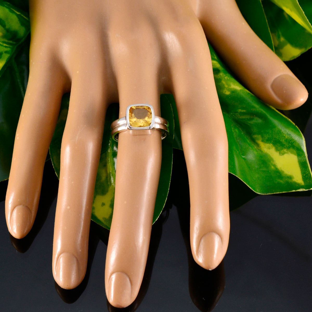 Lucia Yellow Solitaire Ring for Women with Gemstone