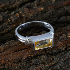 Luisa Yellow Solitaire Ring for Women with Gemstone